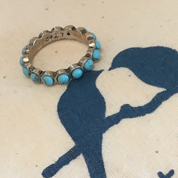 SOLD Chloe + Isabel Golden Lotus Turquoise Ring - Picture 5 of 8